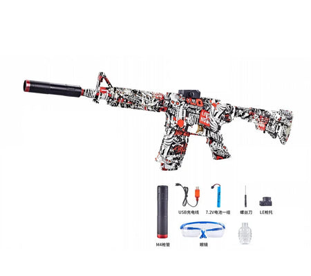 New M416 Electric Blaster Gun Set - High Precision Shooting M4 Red-D
