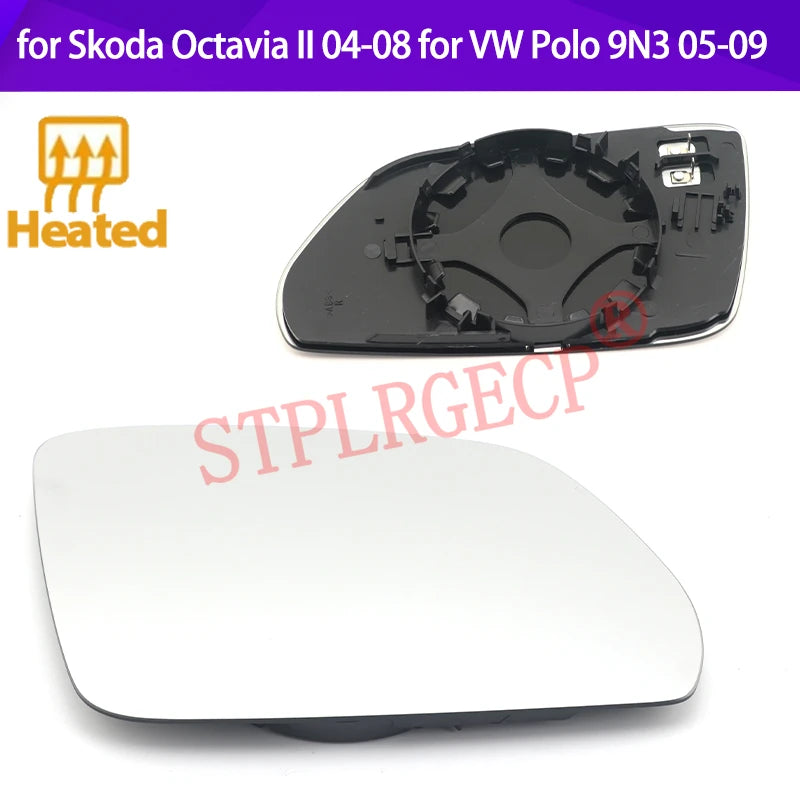 Θερμαινόμενο Γυαλί Καθρέφτη Πτέρυγας για Skoda Octavia II VW Polo 9N3