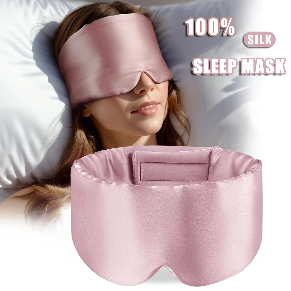 100 Percent Mulberry Silk Sleep Mask &ndash; Adjustable Band
