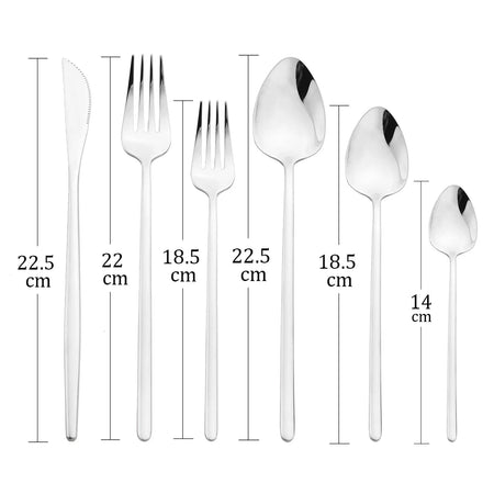 KNGZI 32Pcs Cutlery Set &ndash; Eco-Friendly Stainless Steel Flatware