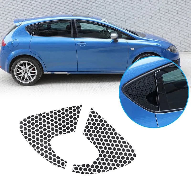 Calcomanías de vidrio para SEAT León MK2 2008-2012 paneles interiores triangulares frontales y traseros
