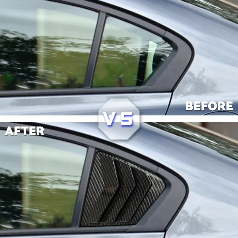 Honda Civic Ninth 2011 2015 Rear Side Window Louvers Carbon