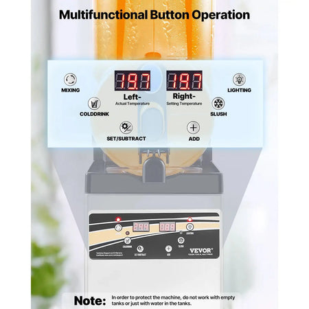 15L Commercial Slushy Machine Single Tank for Bars