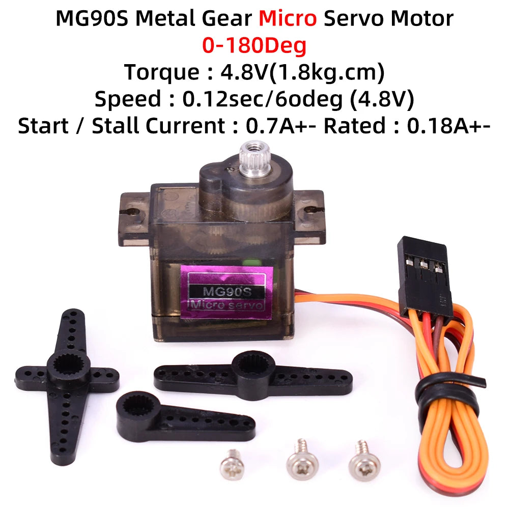 MG995 MG996r SG90 9g MG90s Servo Motor Set &ndash; Precision Performance for RC Aircraft MG90S 180 Metal