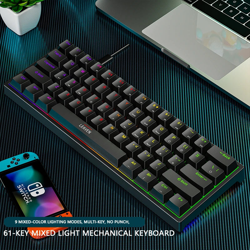 K620 Mini Gaming Keyboard &ndash; 61 Keys RGB Hotswap Type C