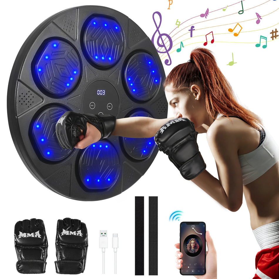 Macchina da Boxe Musicale Bluetooth con Guanti 9 Velocità