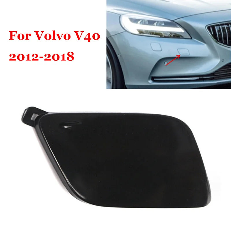 Крышка переднего буксировочного крюка для Volvo V40 2012-2018, прямая замена, пластиковая, черная