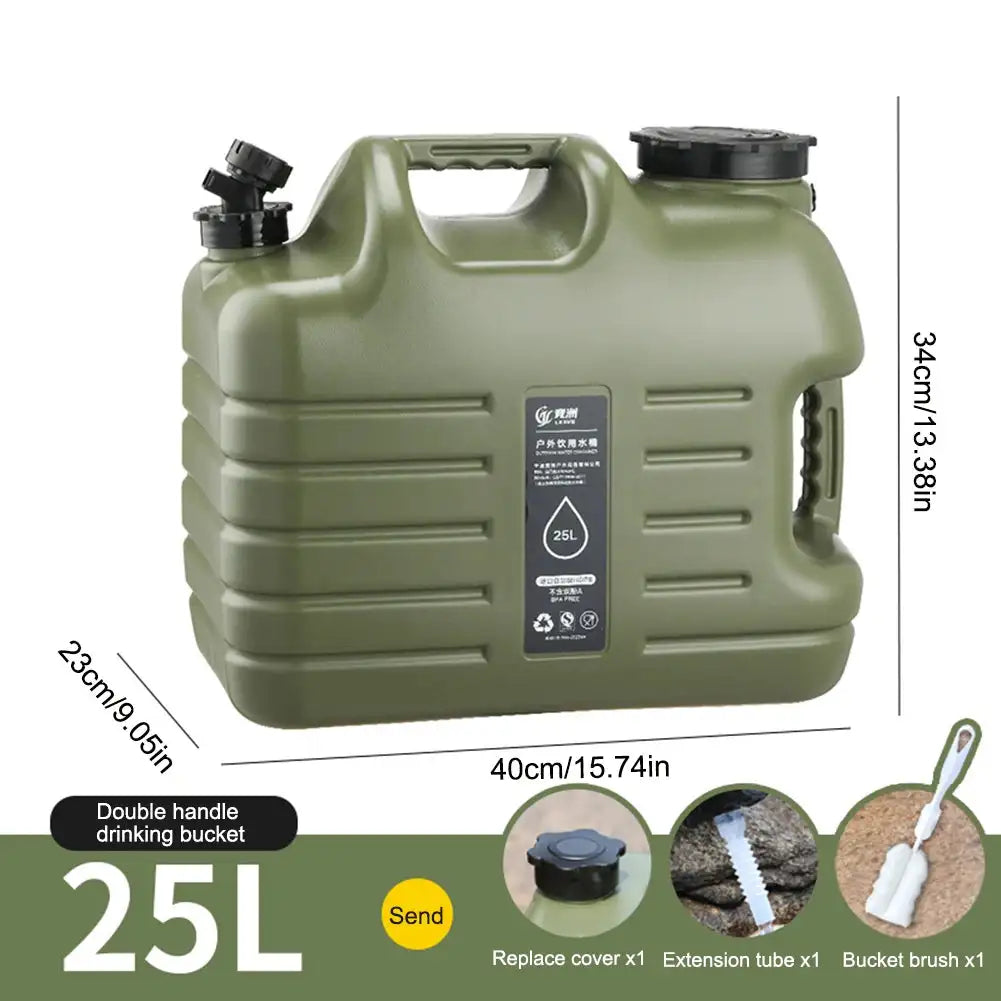 10L Large Capacity Outdoor Camping Water Bag With Faucet 25L