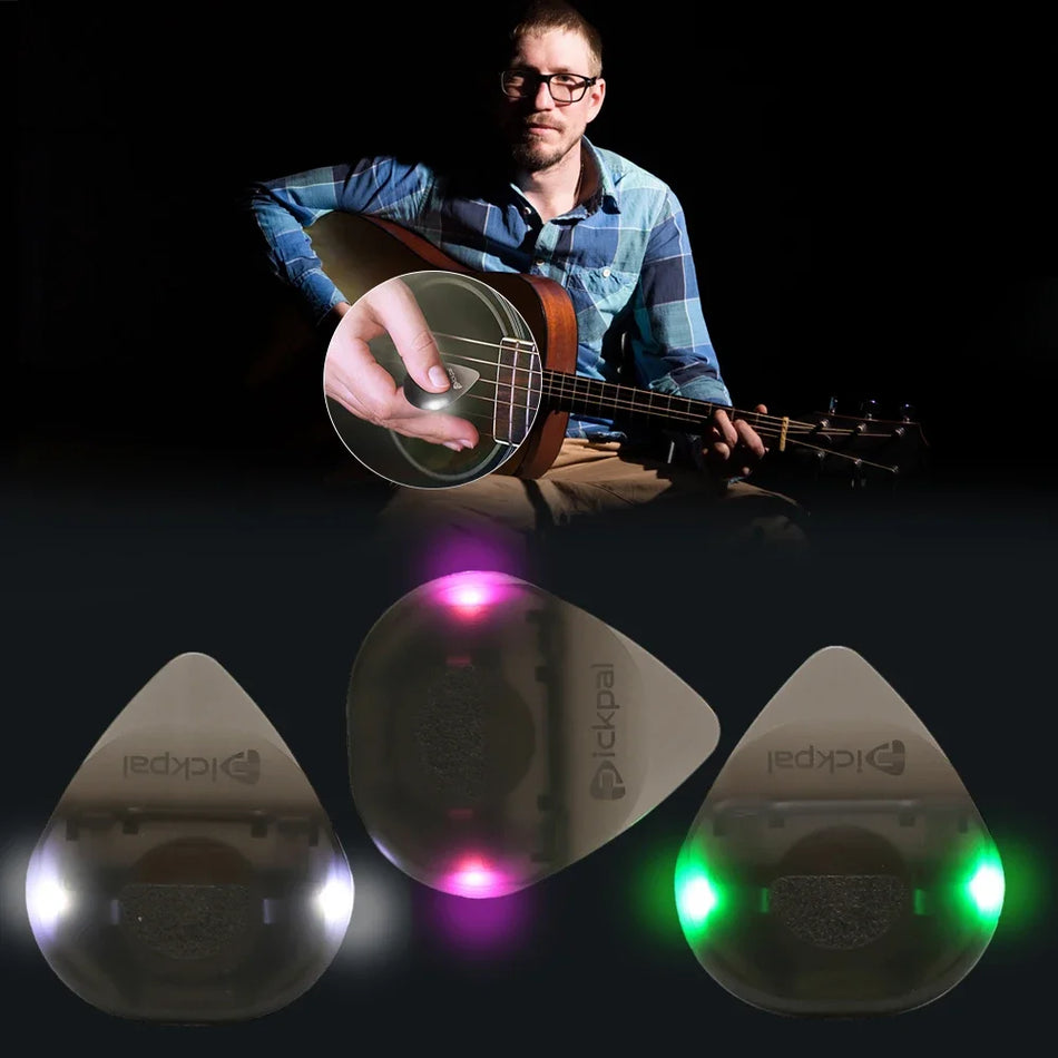 Luminous Touch Gitara Wybór Led Glow Plastikowy Plekter 1 3szt
