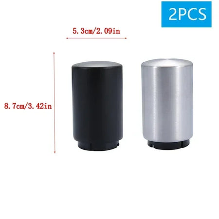 Automatic Stainless Steel Beer Bottle Opener &ndash; Effortless, Eco-Friendly Kitchen Gadget Black-Silver 2PCS