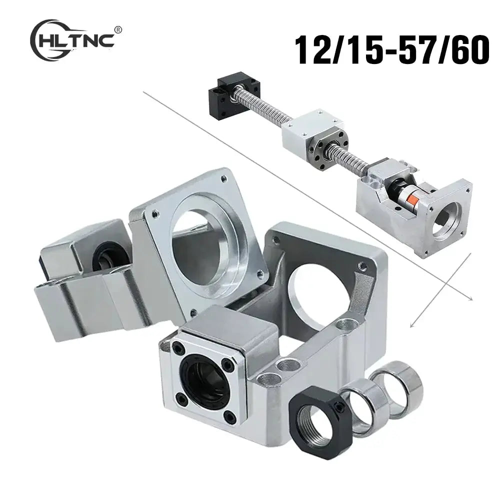 Aluminum HM12-57/60-V HM15 Stepping Servo Motor Seat Screw Support Bearing Fixed Integrated Bracket for NEMA23 NEMA 24 Engine by InterCyprus Trading Ltd