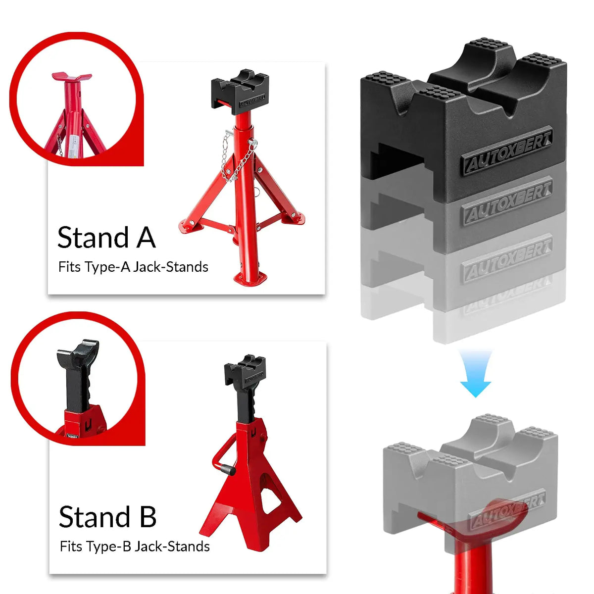 Rubber Axle Pinch Weld Jack Pad for Jack Stand 2 3 Ton Capacity Heavy Duty Frame Rail Cover Protector Car Repair Kit Black by InterCyprus Trading Ltd