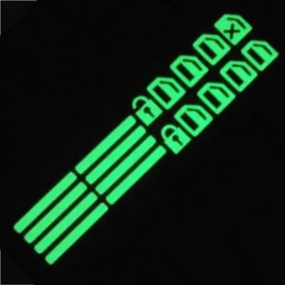 Luminous Car Window Button Stickers - Fluorescent Night Decals for Interior Accessory Panel green