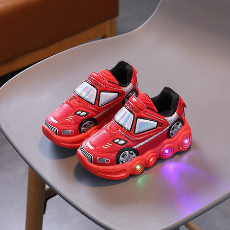 Children's Non-slip Casual Sneakers - Soft Breathable Walking Shoes Red / 24