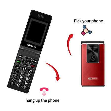 2G GSM Cheap Flip Push-Button Phone For Elderly &ndash; Loud Voice