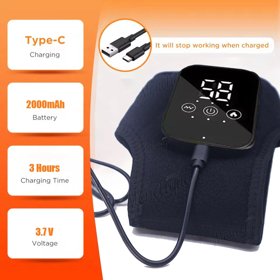 Monclique ankelmassagebøjle med genopladelig opvarmet indpakning