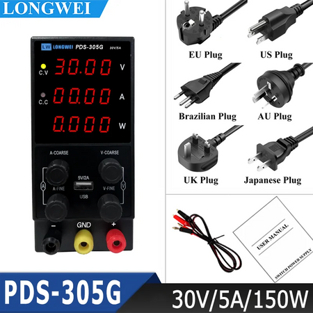Longwei PDS-3010G - Adjustable 0-30V 10A Lab Bench Power PDS-305G(30V 5A) / CHINA / 110 V