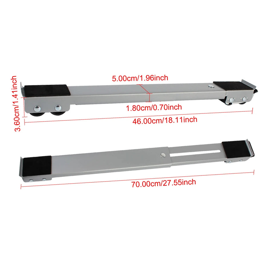 Базовая подставка для холодильника на колесах, подвижная роликовая полка, пластиковая подставка