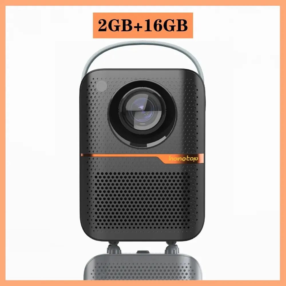 HONGTOP Android Smart Mini Projector &ndash; Ultra Bright 300 ANSI 16G BLACK / European standard