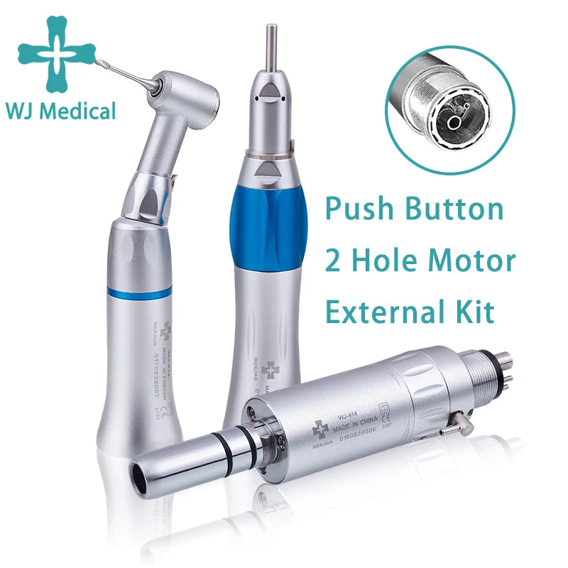 Dental Slow Low Speed External Handpiece Air Motor &ndash; Quiet 2 Hole PB kit