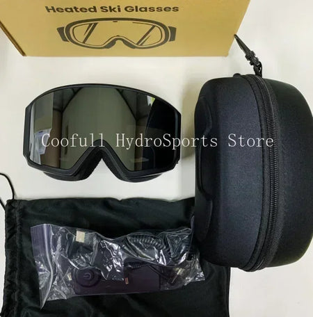 Electrically Heated Ski Goggles &ndash; Magnetic Gradient Lens Silver