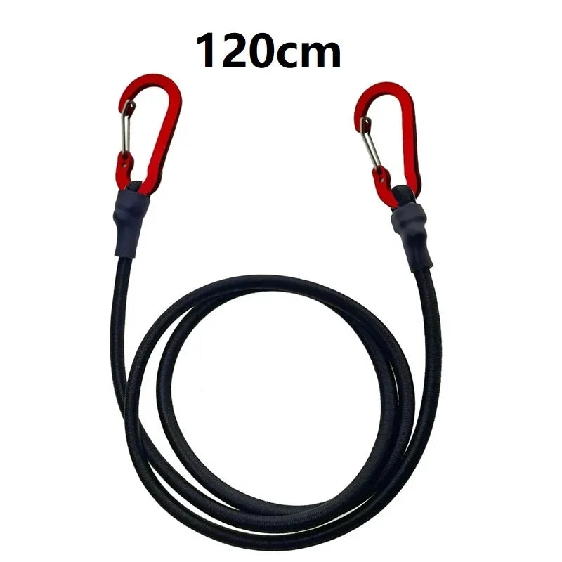 Heavy Duty Bungee Cord with Carabiner Hooks for Versatile Outdoor Use 120cm