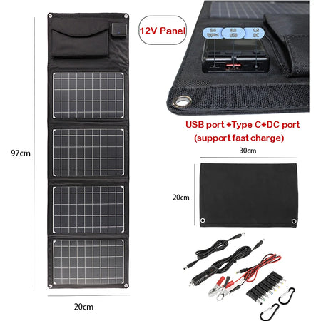 Luxuglow 100W Solar Panel &ndash; High Efficiency Charger C