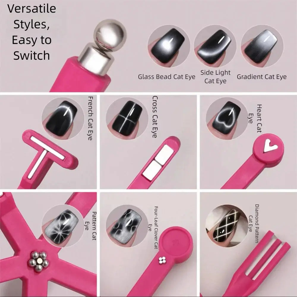 New 8in1 Nail Magnet Multi Functional For Attracting Glass Beads Cat Eye Nail Polish And Gel Polish by InterCyprus Trading Ltd