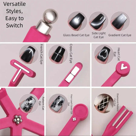 New 8in1 Nail Magnet Multi Functional For Attracting Glass Beads Cat Eye Nail Polish And Gel Polish by InterCyprus Trading Ltd
