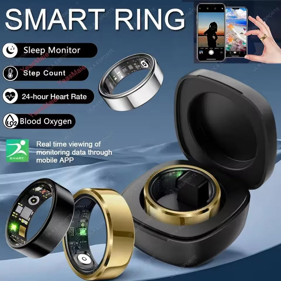 2025 Smart Ring for Xiaomi - Heart Rate &amp; Blood Oxygen Monitor, Waterproof, Multi-Sport Mode