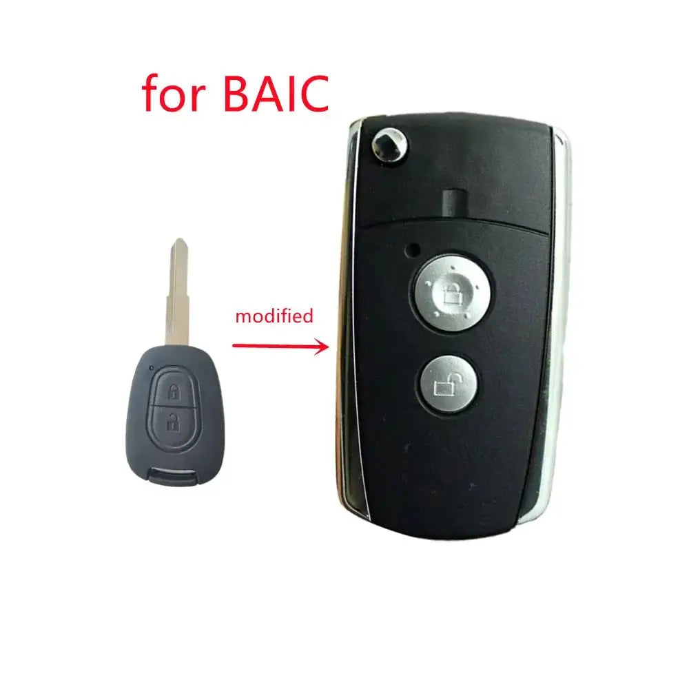 Modified 2 Buttons Remote Key Shell Casing for BAIC E130 E150 for Saab Senova D20 Remote Key Case by InterCyprus Trading Ltd