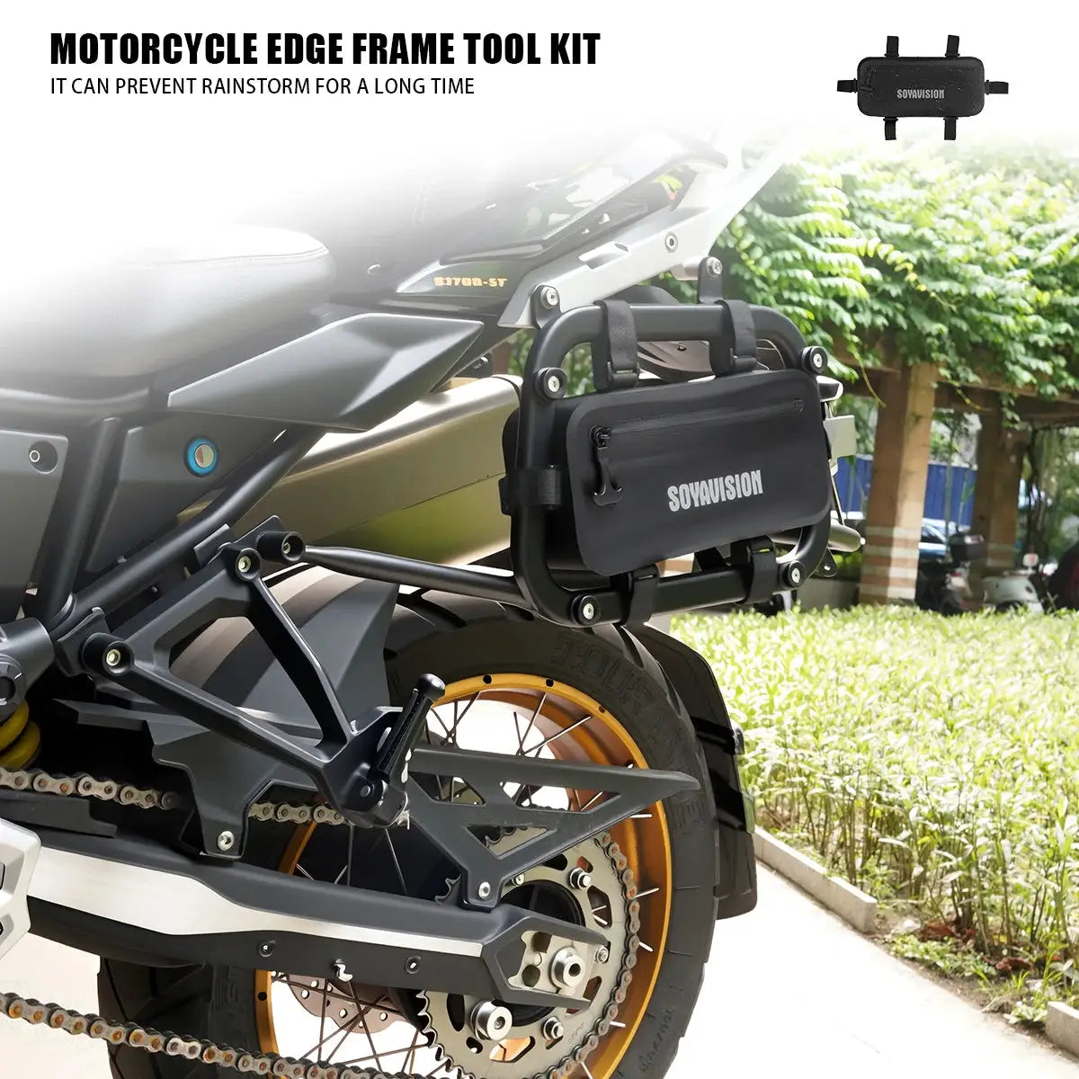Waterproof Motorcycle Side Frame Bag Hanging Tool Storage Bumper Frame Package Repair Tool Placement Motor Accessories by InterCyprus Trading Ltd