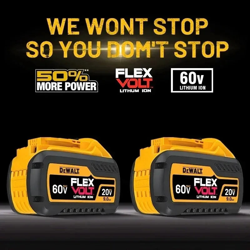 9000mAh 20V 60V Replacement Battery High Capacity For Dewalt Drill