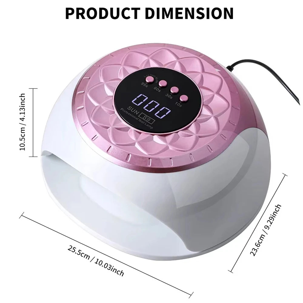 S9 268W UV LED Nail Drying Lamp &ndash; Fast Gel Nail Curing
