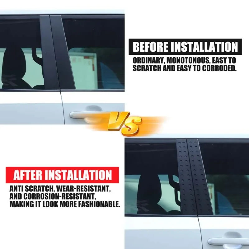 Aluminijasta zlitina sredinska kolona zadnje okno nalepka Prado LC250