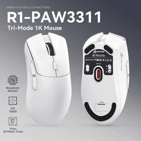 Attack Shark R1 &ndash; High Precision 18000 DPI Wireless Gaming Mouse