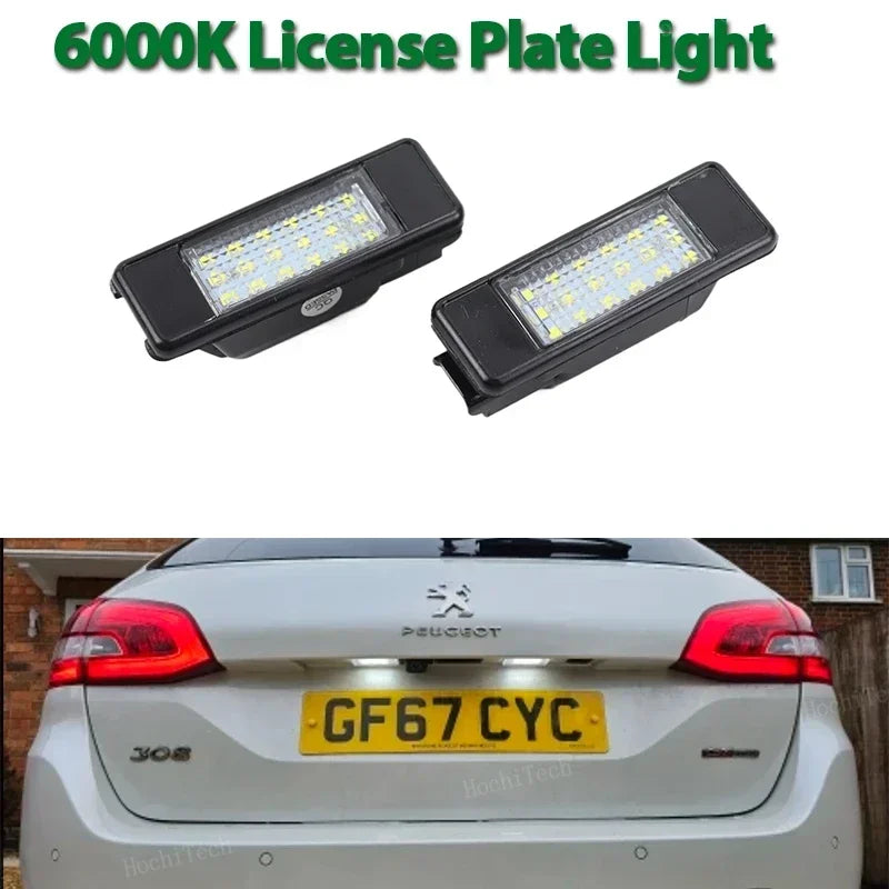 LED numerio apšvietimas Peugeot Citroën 106 307 308 C2 C3 6500K baltas