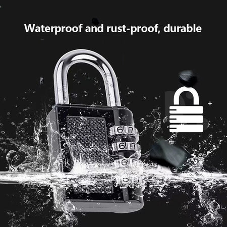 Password Padlock 3-4 Digit &ndash; Waterproof Rustproof Outdoors
