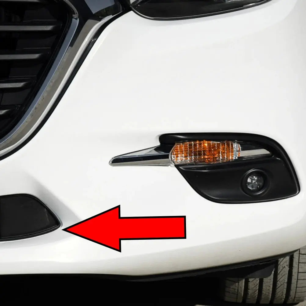 Car Front Lower Bumper Tow Hook Eye Cover Grille Caps For Mazda 3 2016 2017 2018 B63B-50-101 B63B-50-102 Replacement Trim Part by InterCyprus Trading Ltd