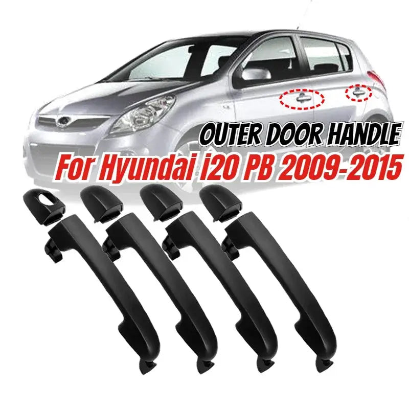 ABS Metal Outer Door Handles For Hyundai I20 PB 2009-2015 by InterCyprus Trading Ltd