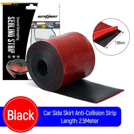 Universal Black Rubber Car Body Side Skirts Lip Anti-Scratch Protector Auto Truck SUV Paint Protection 4 Doors Body Car Styling by InterCyprus Trading Ltd