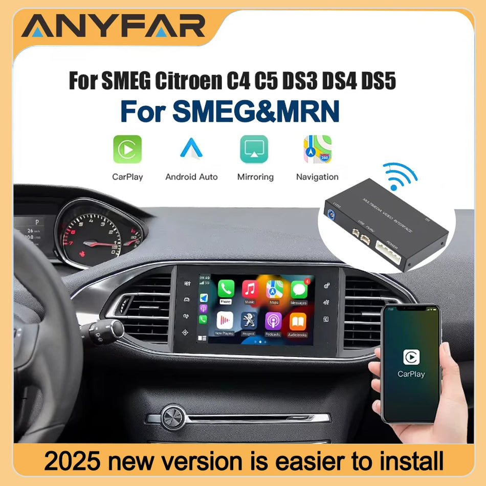 Kit de retrofit Peugeot SMEG MRN CarPlay, Android Auto