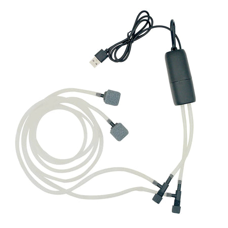 Aquarium USB Oxygen Air Pump &ndash; Silent Dual-Hole Air Volume