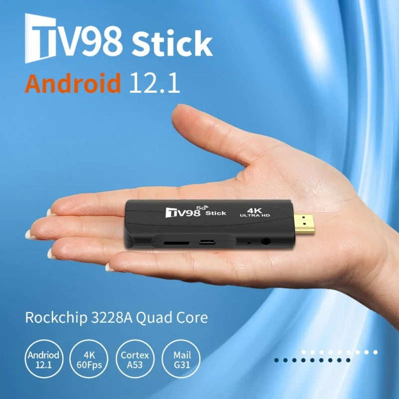 TV98 TV Stick &ndash; Android 12.1 4K Dual WiFi Media Player