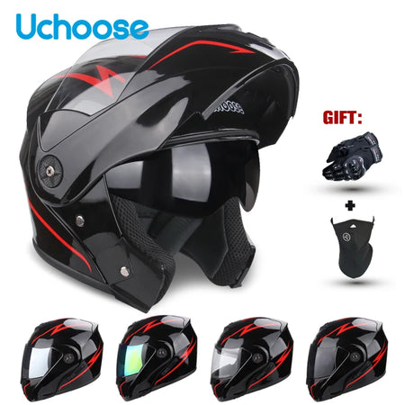 Uchoose Double Lens Modular Flip Helmet &ndash; DOT Certified