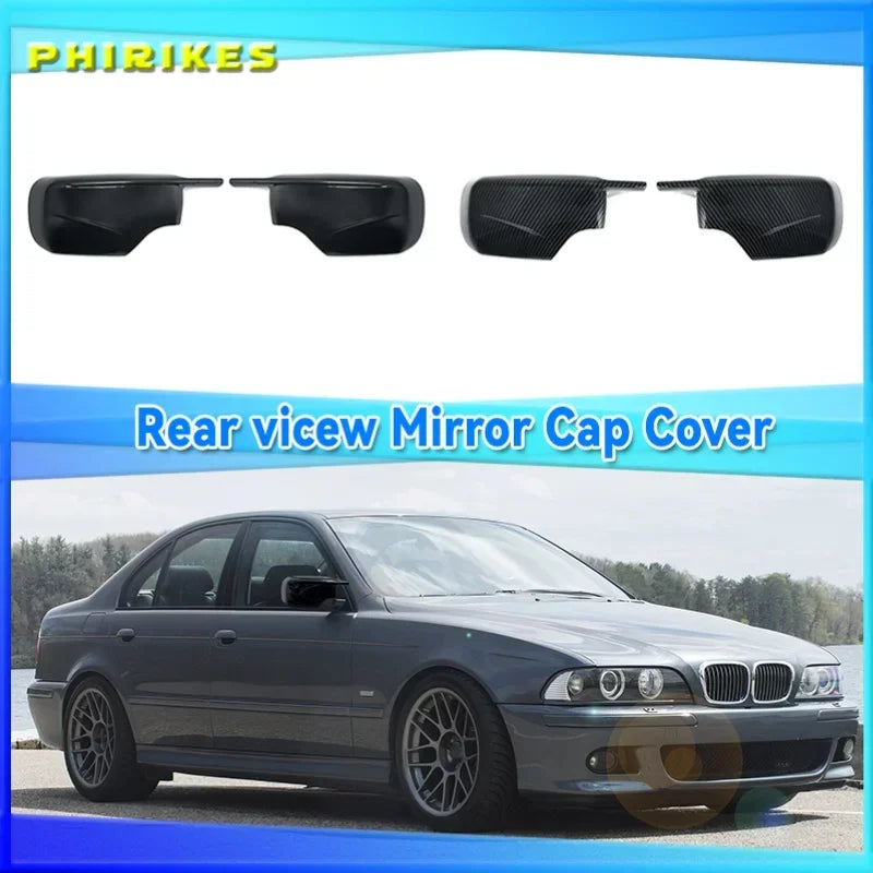 Зеркальная крышка бокового черного цвета для BMW E46 E39 в стиле 2021 M3 M4