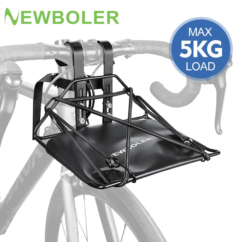 Heavy Duty Metal Bicycle Front Rack For Secure Luggage Carrier Mount