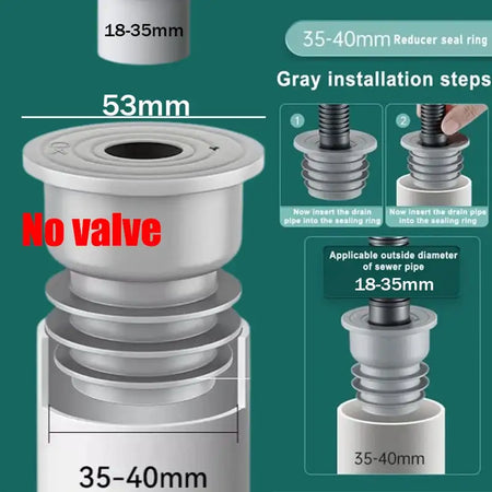 Silicone Sewer Seal Ring No valve 35-40mm