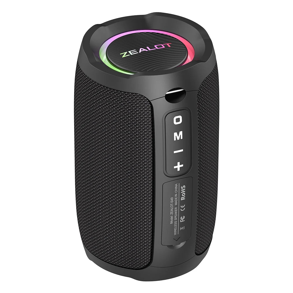 ZEALOT-S49 20W Portable Bluetooth Speaker &ndash; Powerful Bass Black