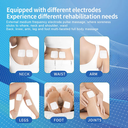 12-Mode TENS &amp; EMS Muscle Stimulator for Pain Relief and Rehabilitation